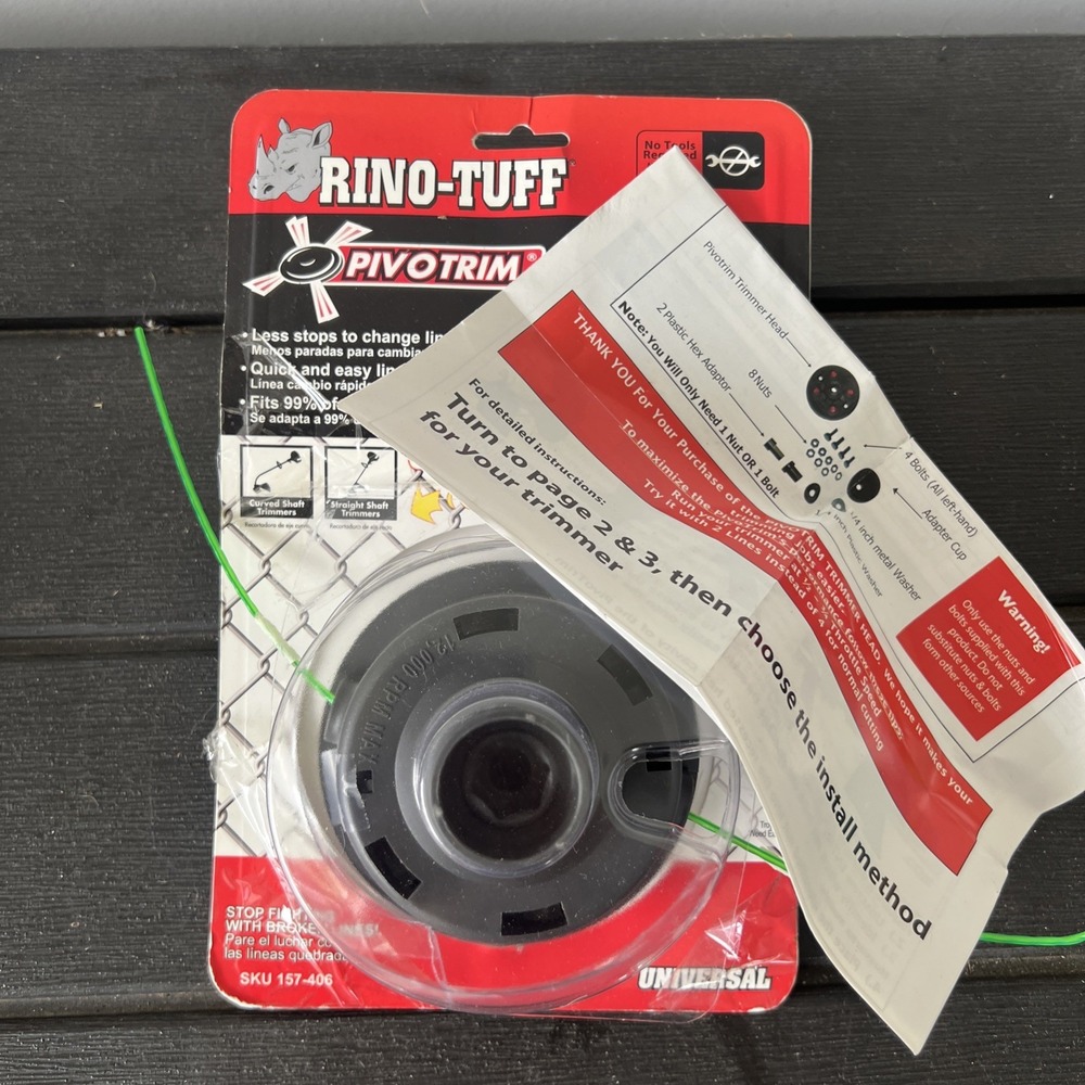 Rino-Tuff Pivotrim X4 Universal Replacement Head For Gas Trimmers SKU 157-406